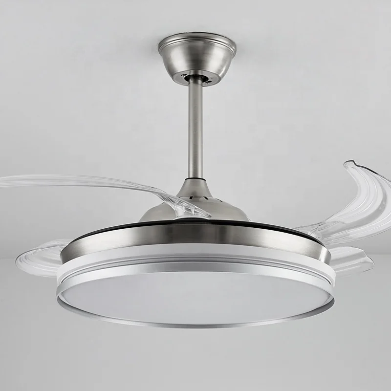 Y011 Modern remote control 42inch bladeless 110/220v  ceiling fans with lights lamp led designer luz con ventilador oculto techo