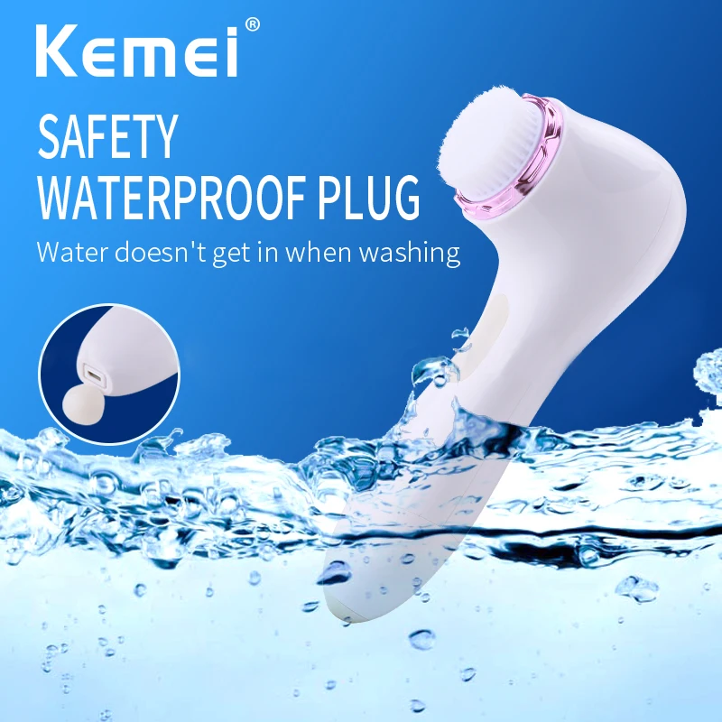 Kemei KM-1615 Высокое качество зарядка через USB Водонепроницаемый красоты лица машина для очистки
