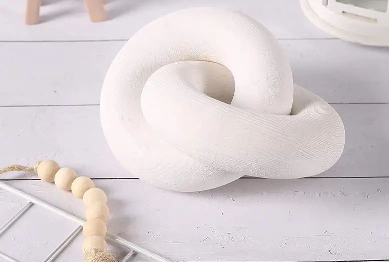 2024 Decorative Wooden Chain Link Decor Wood Knot Chain for Farmhouse Wall Decor wooden chain link