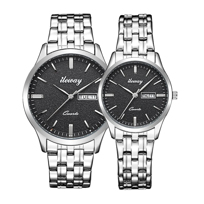 Top Brand Waterproof Stainless Steel Japan Movt Couple Watches Wholesale Quartz Men Lady Watch Factory