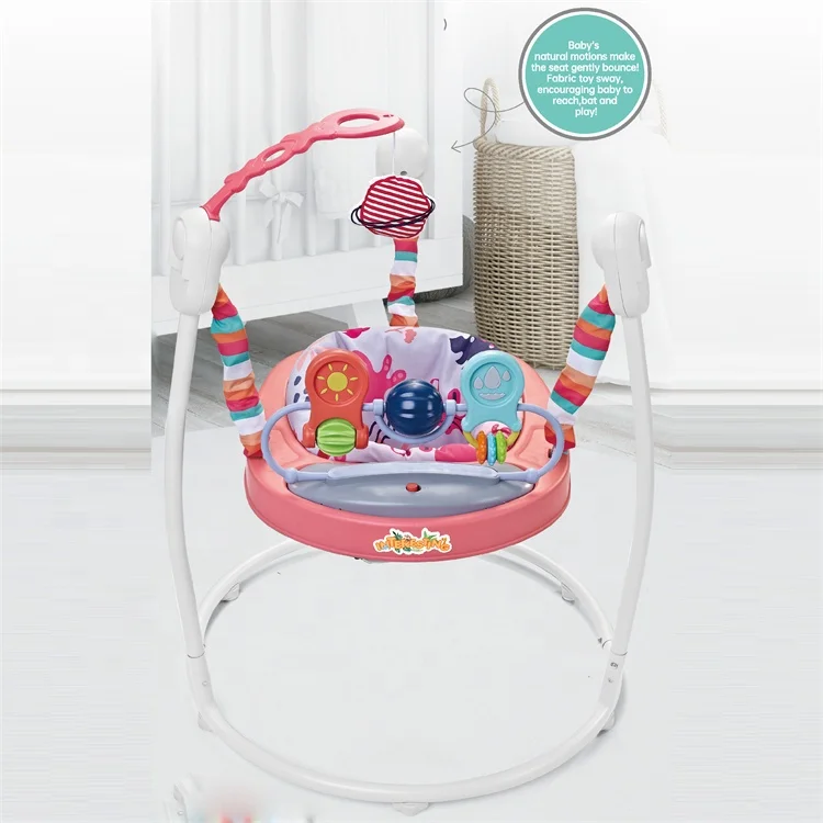 Newborn Baby Swing Rocking Chair Rotating Jumper Stand Activity Center  Jumping Walker For Toddler