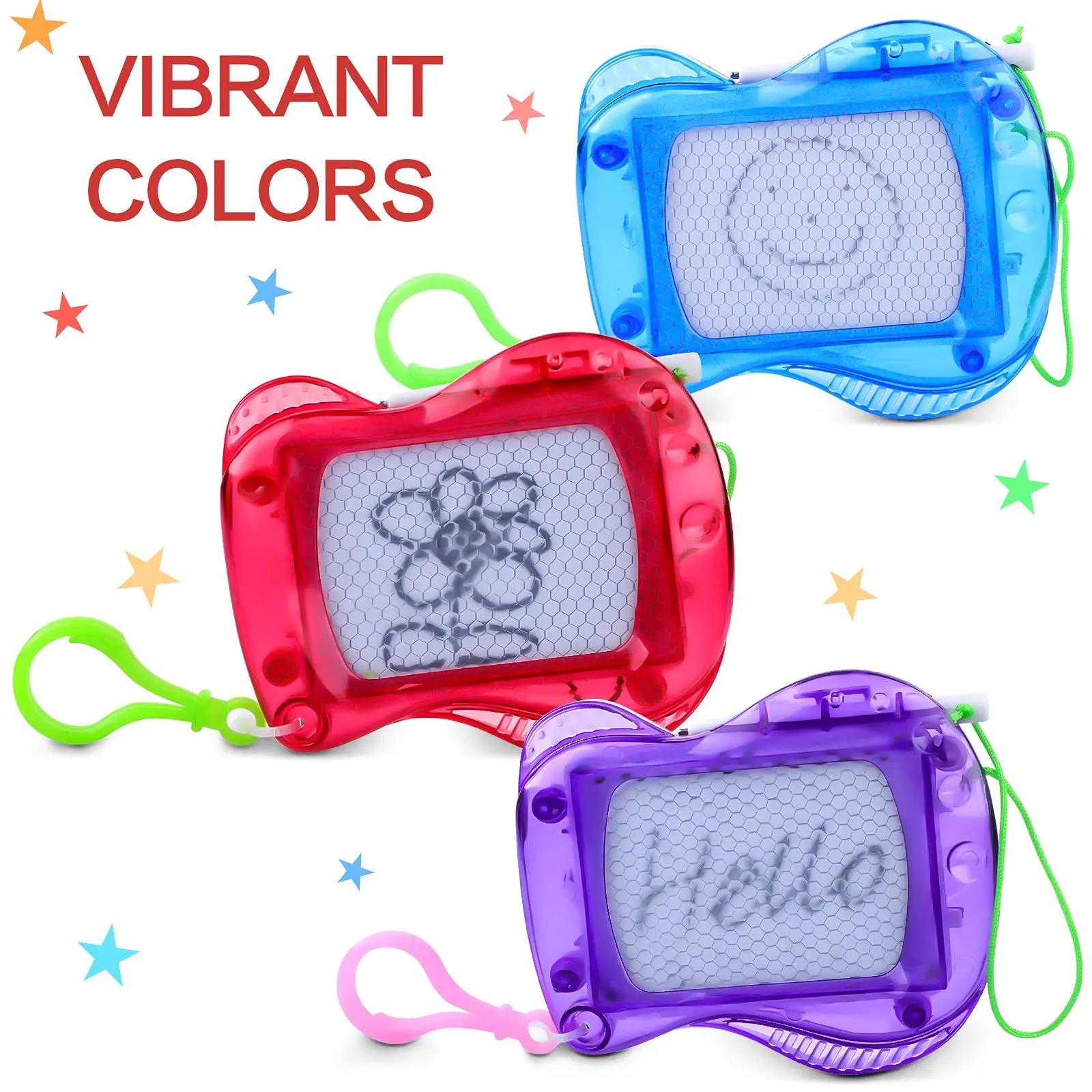 NISEVEN Wholesale 50pcs/Set 3 Colors Drawing Painting Sketch Pad Doodle Board Set with Pen Keychain Mini Magnetic Drawing Board