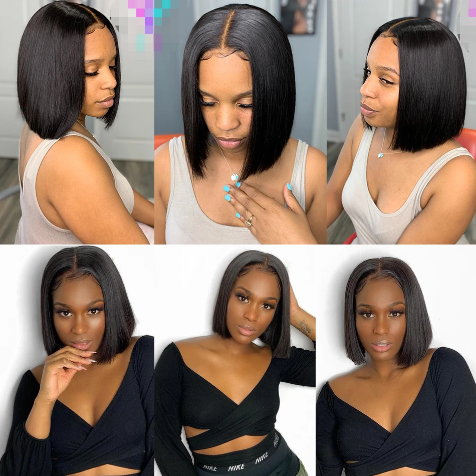 Colored Bob Hd Lace Wig 100% Virgin Human Hair,Wholesale Peruvian Bob Wig,human Hair Lace Front Bob Wigs For Black Women