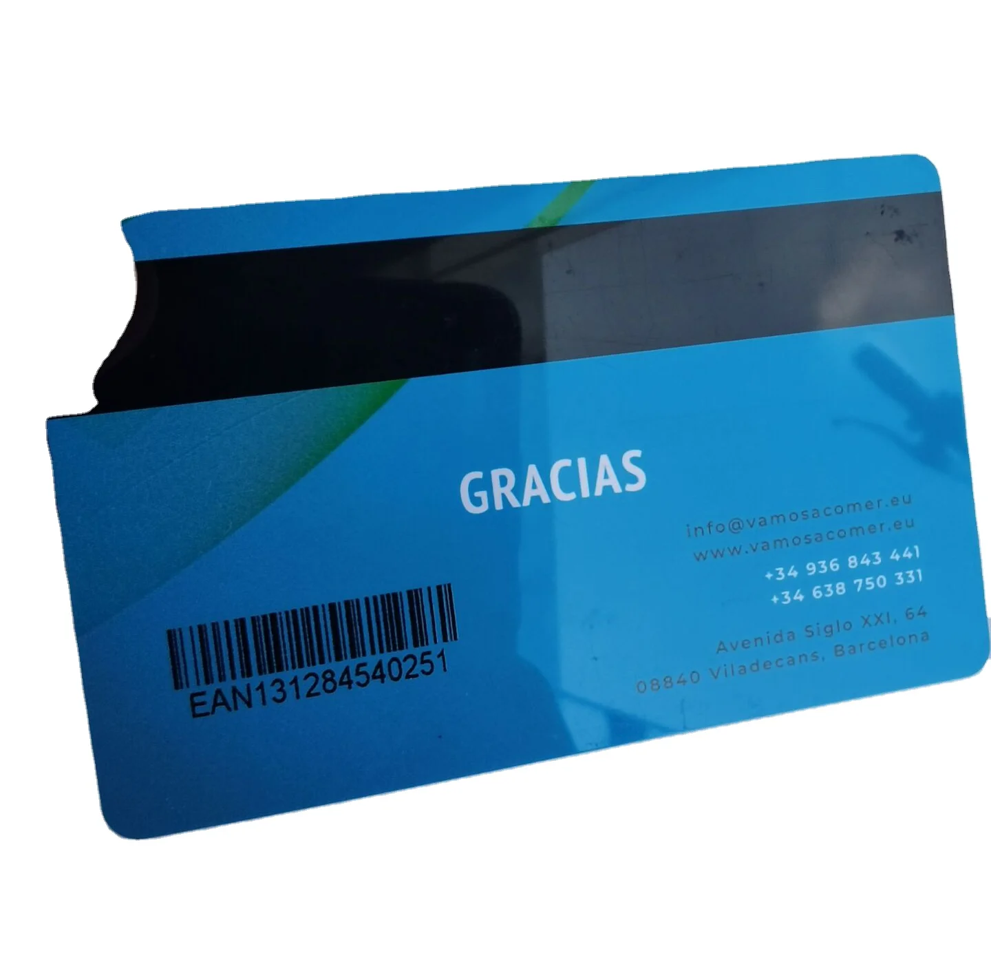Glossy Finish Magnetic Stripe PVC plastic Gift Card with variable barcode