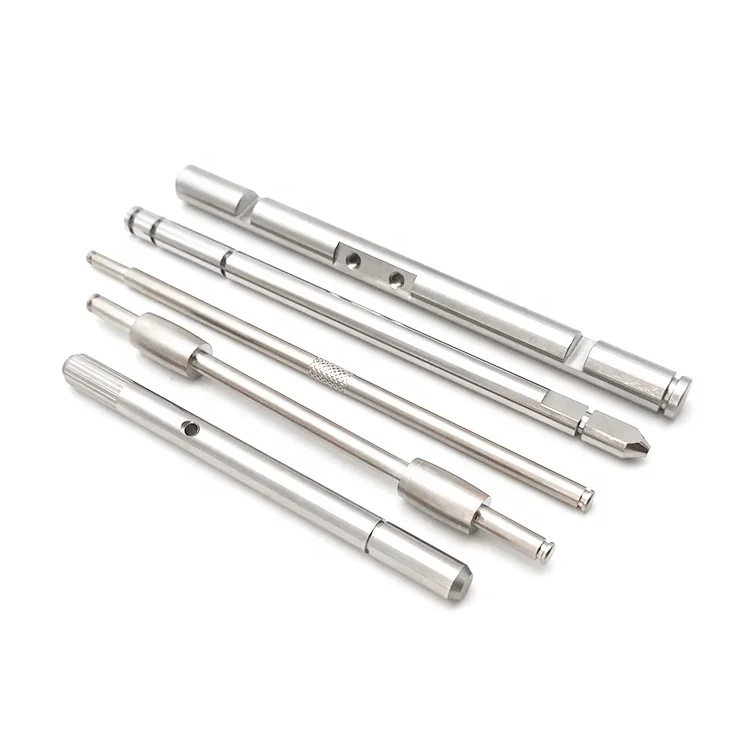 Custom Service CNC Turning Aluminum Knurled Shaft Copper Carbon Steel Shaft