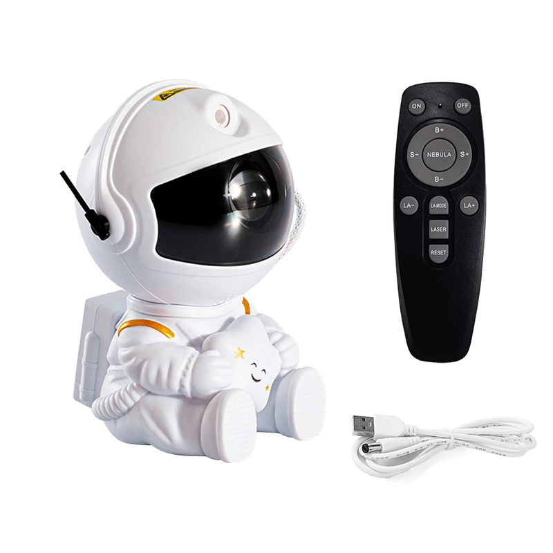 Spaceman LED Starry Sky Atmosphere Night Light Rotatable Remote Control Projector Mini Astronaut Star Projection Lamp