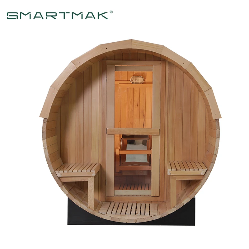 Traditional Outdoor Use 4 Person Size Steam Barrel Sauna Room