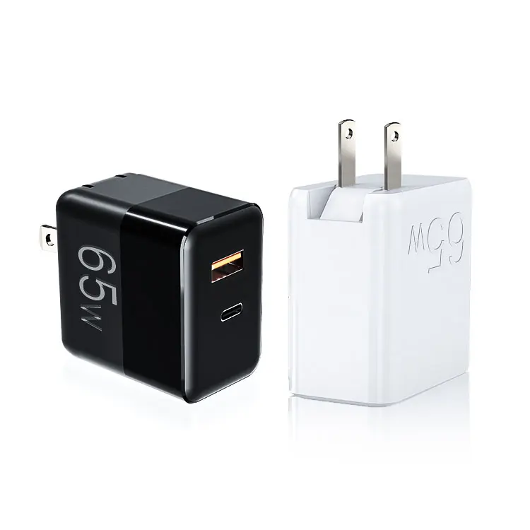 2021 New Arrival Gallium Nitride Mobile Portable Charger PD 65W USB C Wall Charger for iPhone for Samsung Fast Charger