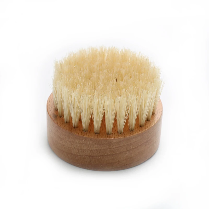 100% натуральная деревянная щетина кабана, мини круглая щетка для бороды для мужчин, щетка для бритья усов