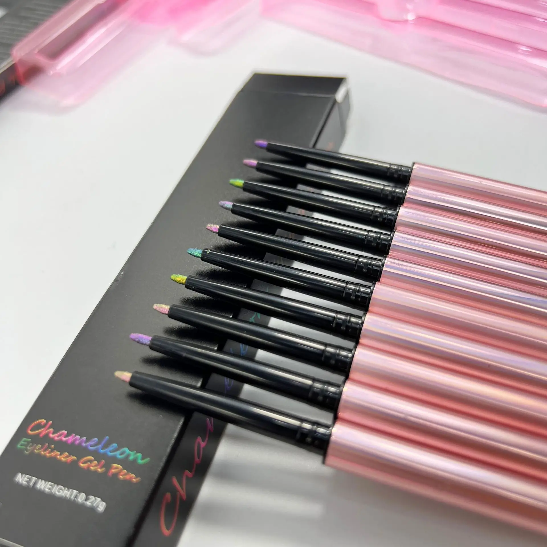 Luxury Glitter Eyeliner Vegan Chameleon Eyeliner Pen Pearl Eye Liner Lasting Waterproof Non-smudge Eyeliner Wholesale