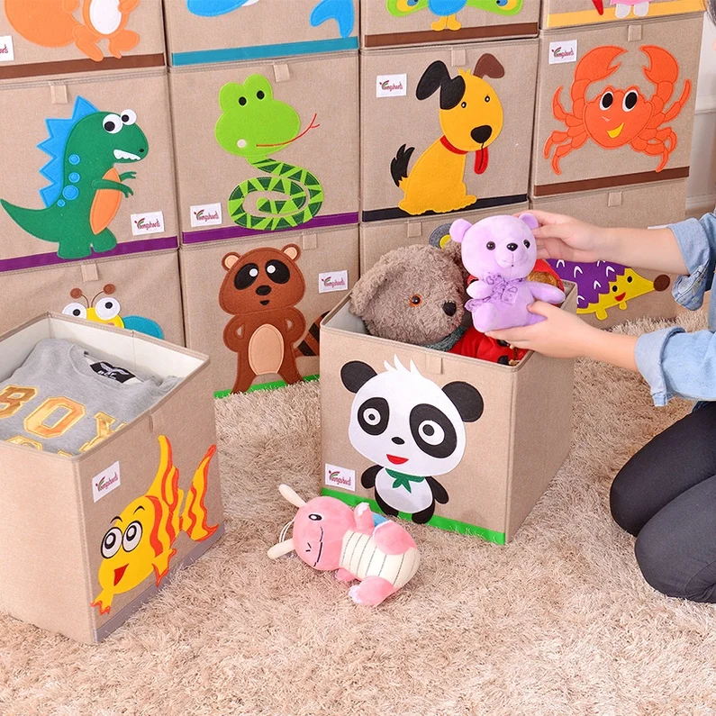 Best Selling Storage Boxes & Bins Stocked Kids Toy Organizer Portable Collapsible Storage Box Dustproof Cube Storage Organizer