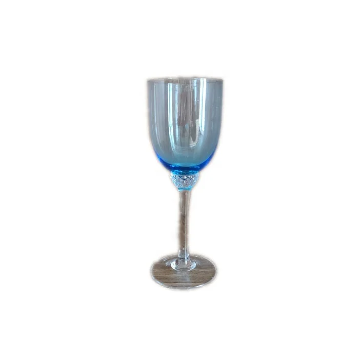 China factory ballon white colored handmade wine glass