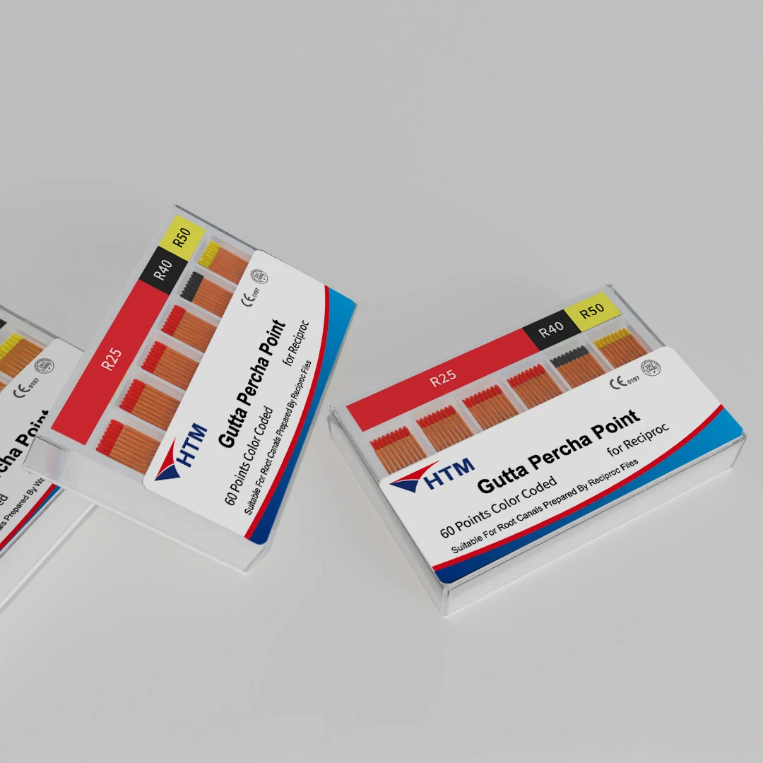 HTM Dental Consumables Material OEM Manufacturer Dental Endodonthic Root Canal Filling Material Radiopacity Gutta Percha Points