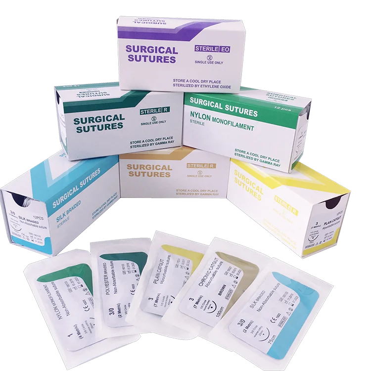 Best Manufacturer PGA PDO Catgut Silk Nylon Surgical Suture with Good Price