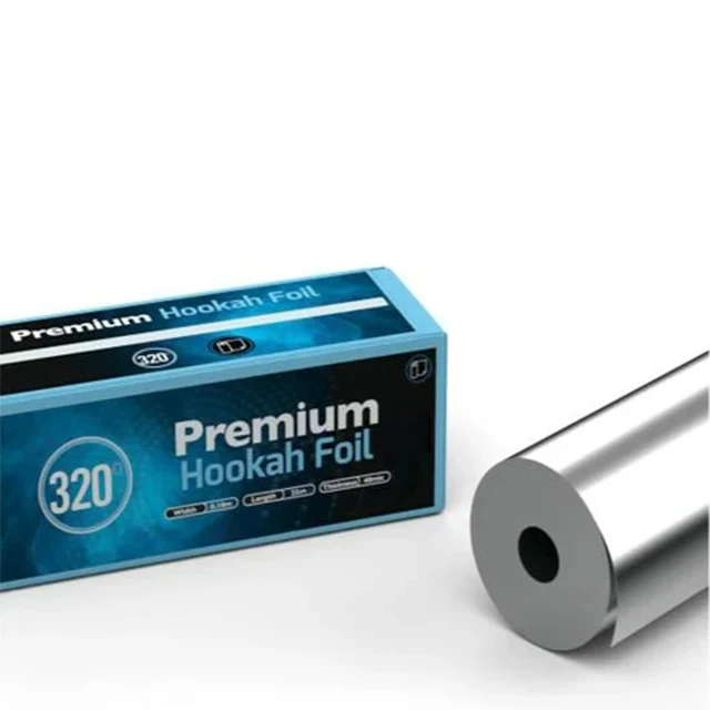 Factory price 18 micron 25mic 35mic 40mic  cheap price shisha aluminum foil hookah stock manufacturer