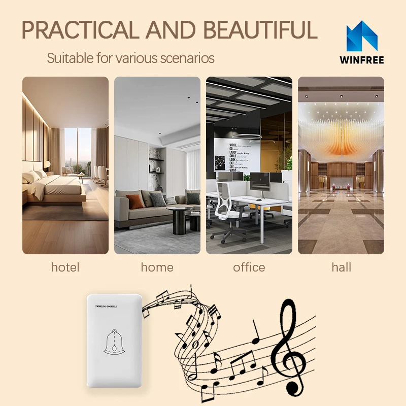 Wholesale Price Simple Home Used Wire Ring Doorbell Electric Door Bell for Apartment Hotel Access Control System 110V-250V