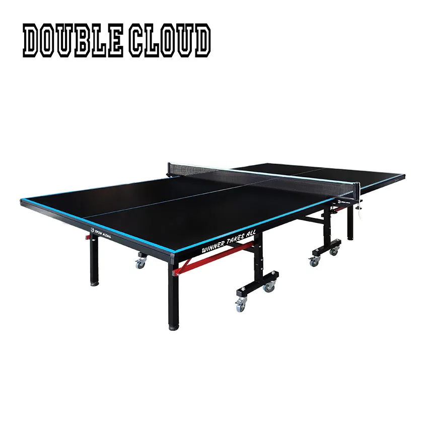 foldable indoor OEM logo 18mm 25mm ping pong table moveable table tennis table