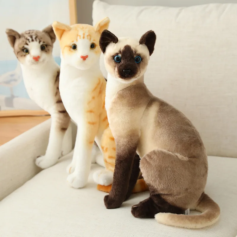 Wholesale Simulation Cute Plush Toy Lazy Cat Realistic Cat Plush Toy Cat Stuffed Animal Toy