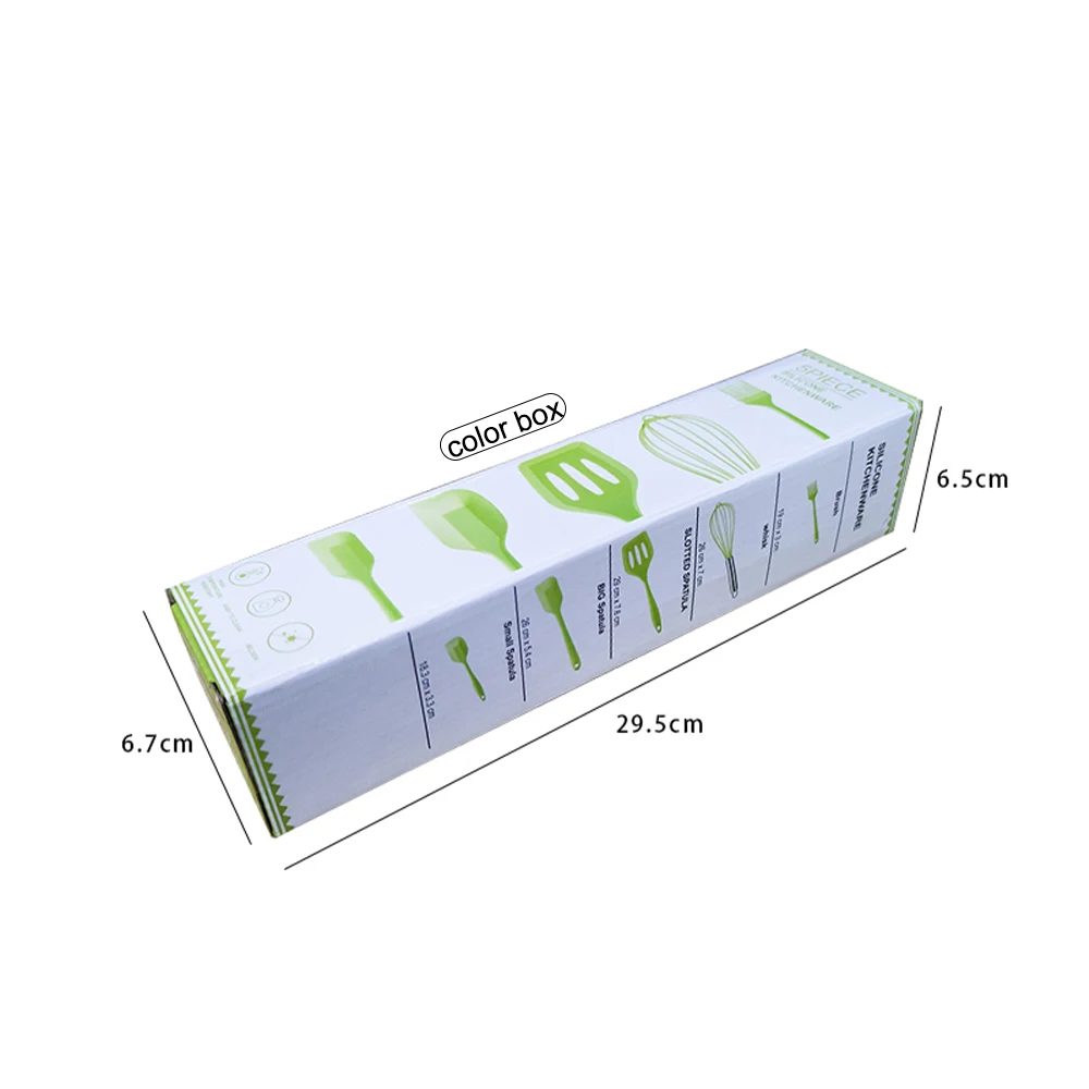 Non-stick BPA-free Heat Resistant Silicone Spatula Turner Brush Whisk Cookware Set Silicone Kitchen Utensils