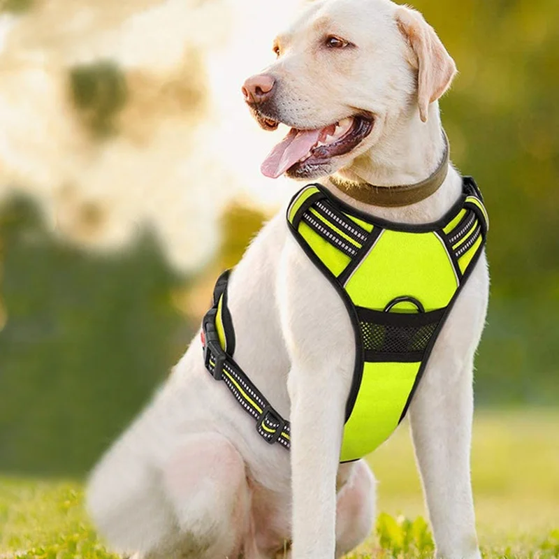2024 New Tactical Outdoor No Pull Nylon Neoprene Escape Proof Custom Safety Pet Dog Vest Harness