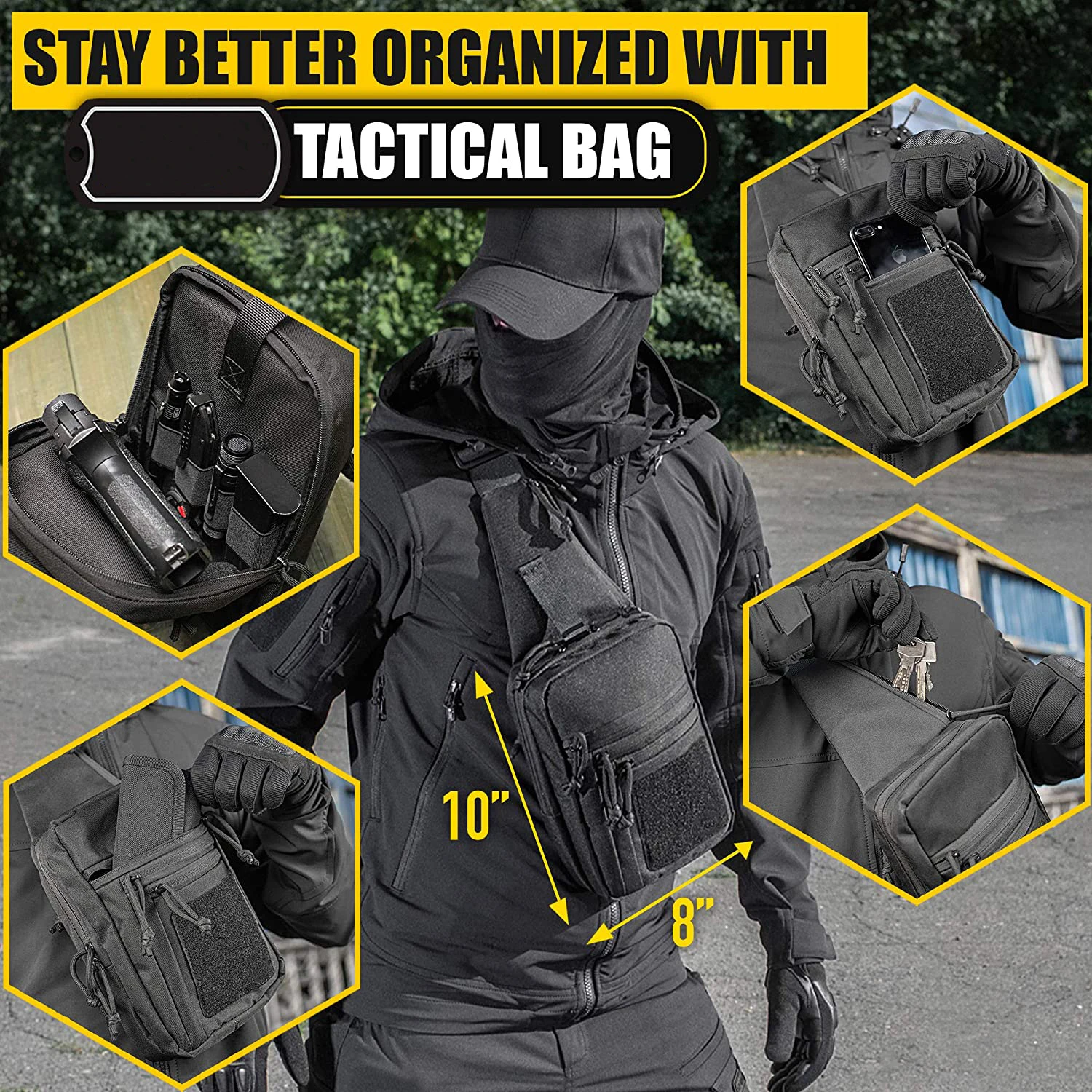 Portable Polyester Canvas Nylon Messenger Tactical Chest Bag Crossbody Shoulder Sling Bag Wholesale Price Men Women Summer