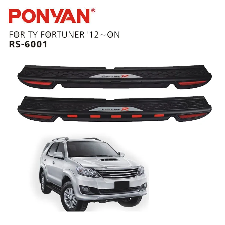 Abs Rear Bumper Cover For Ty Fortuner 2012 2013 2014  Chrome Trim Trunk Rear Bumper Protector Cover Plate