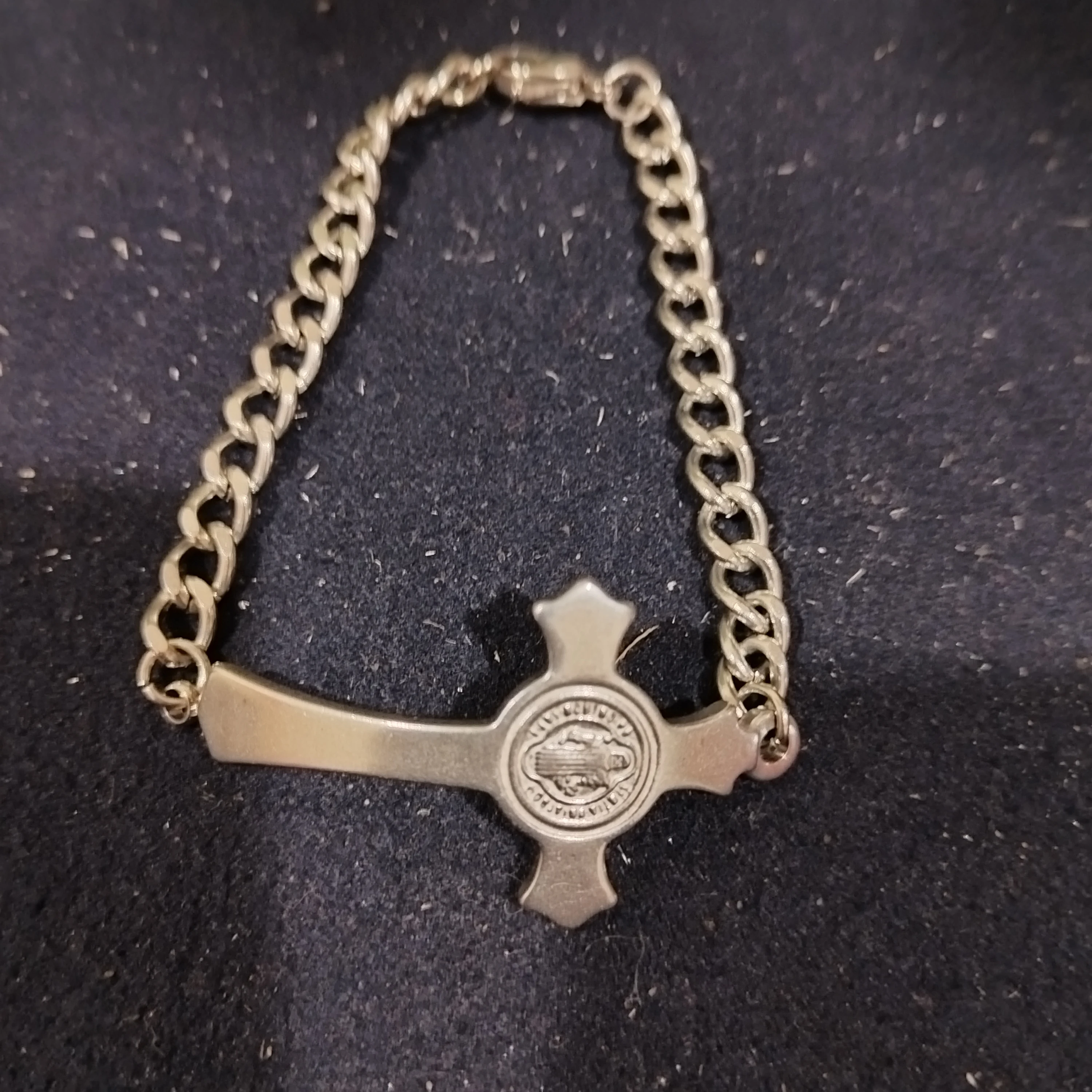 2023 new creation cheap religious cross Jesus santa maria charm bracelet stainless steel jewelry on sale