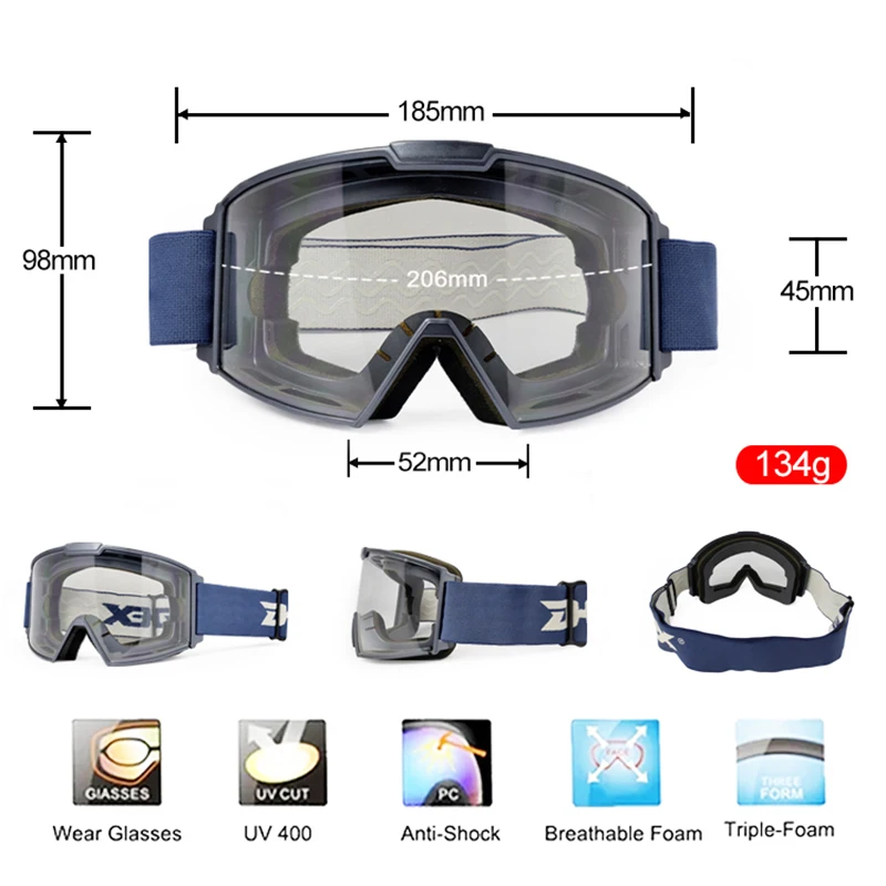 OEM New UV400 Motorcycle Riding Glasses Windproof Motorcycle Mask Sports Goggles Motocross Goggles