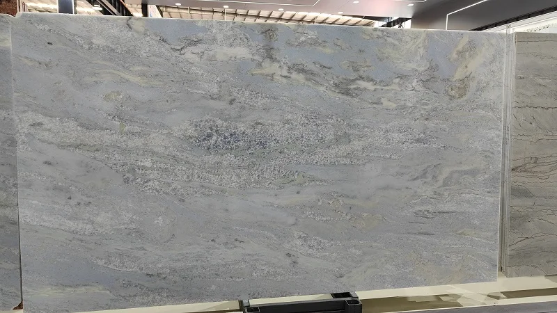 Luxury Honed Blue Crystal Marble Slab Wall Tiles For Home Interior Design