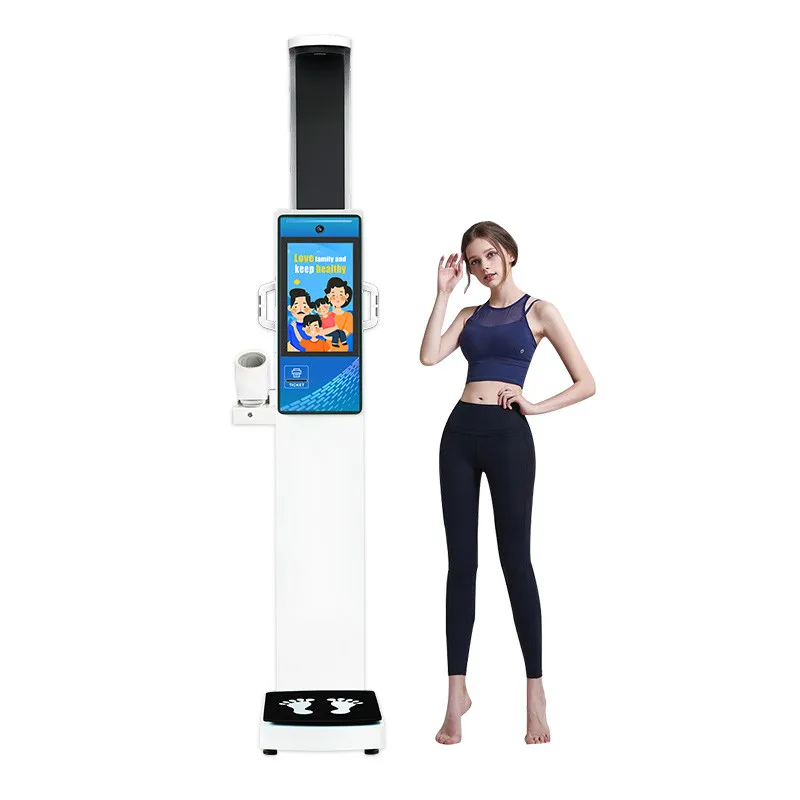 500kg Digital Weighing Scale with Printer Health Checkup Touch Screen Height Weight Blood Pressure Body Fat Kiosk