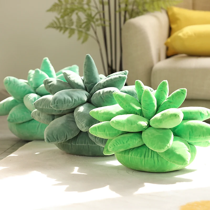 Stocked Lifelike Succulent Plants Plush Stuffed Decoration Toy Succulent Pillow