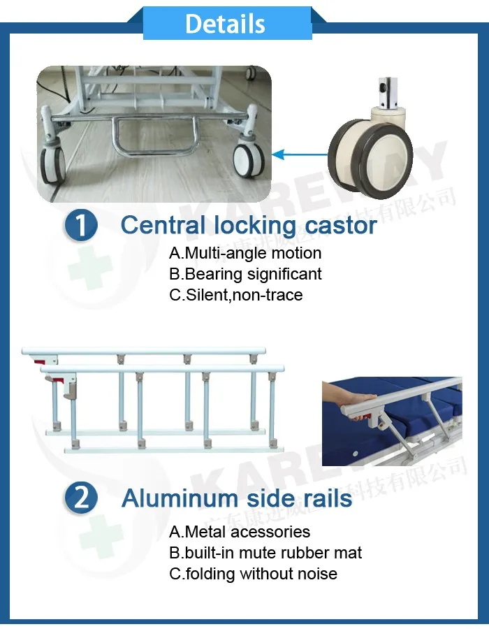 S432G Four Cranks Manual Orthopedics Bed With Aluminum Orhopedics Traction Frame