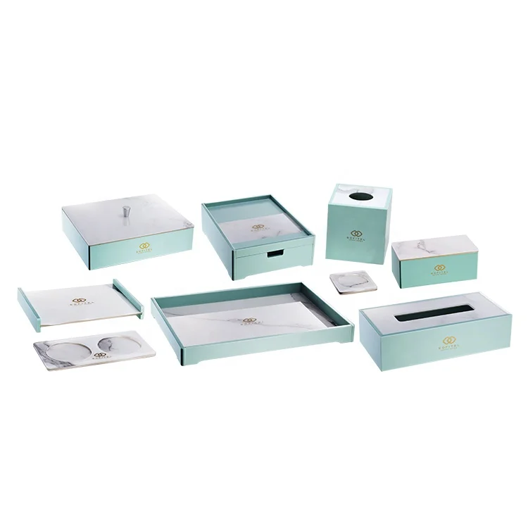 modern simple custom logo acrylic tray ,hotel bathroom accessories sets