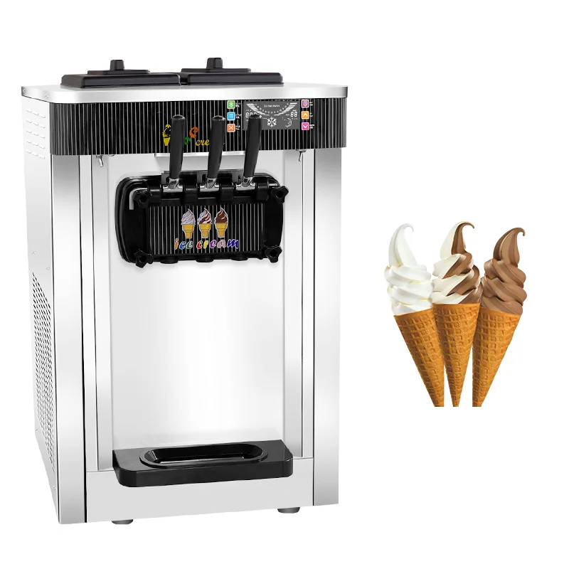 New Ice Cream Machine Cart Big Ones Ice-Cream Making Frozen JM-S20B Rolling Icecram Syrup Smart Vending Small Italian Cornet