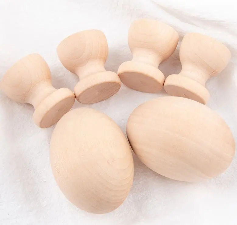 Creative Simulation Easter Diy Colorful Wooden Painting Egg Easter Party Ornament Decoration