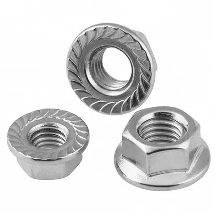 Custom Hex Flange Nut Hexagon Nut/Flange Nut/Serrated Spinlock with Toothed Anti-Skid Flange Nut DIN6923 2205 2507 S32760