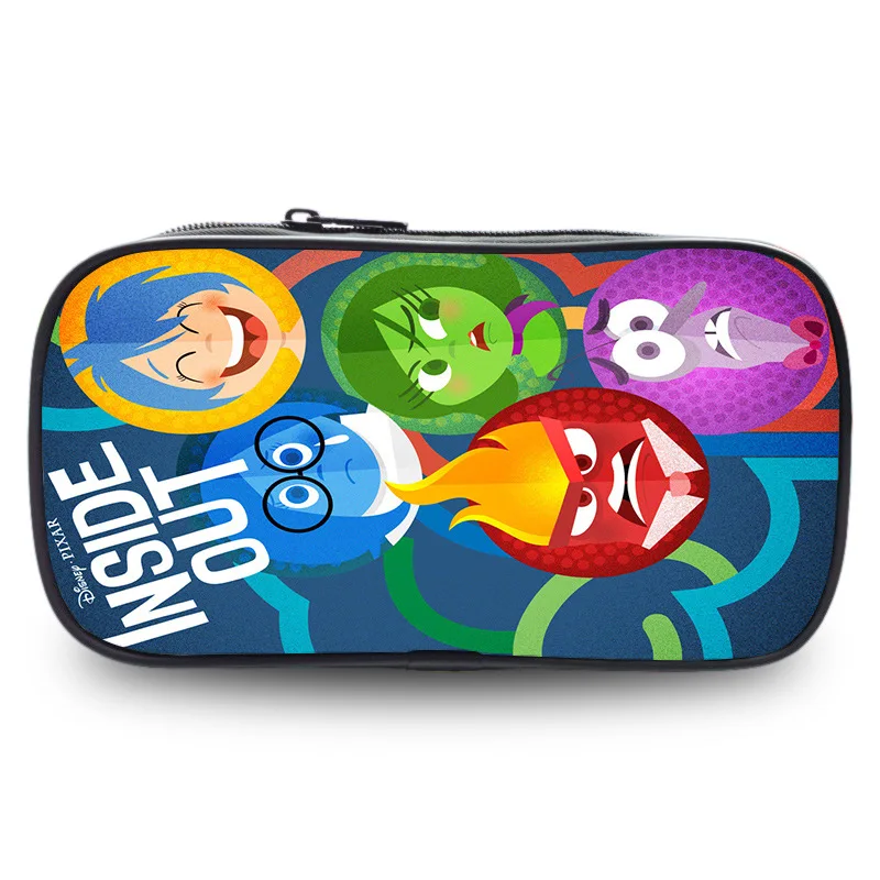 Wholesale Double Pencil Case for Students Mind Agent Corps inside out 2 Anime Storage Stationery Bag Kids Bag Set