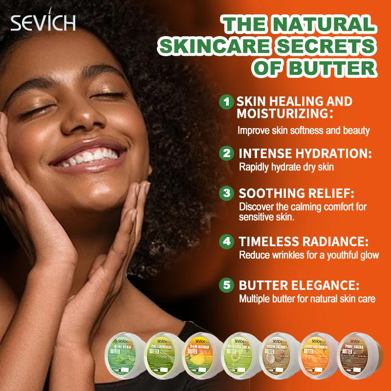 Private Label Natural Organic Coconut Vegan Whipped Hair Butter Mango Cocoa African Shea Butter