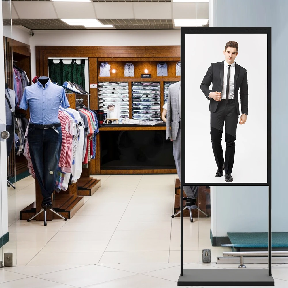 Custom-Made Metal Portrait Display 2500 Nits Sunlight Readable Lcd Monitor for Behind Window Advertising