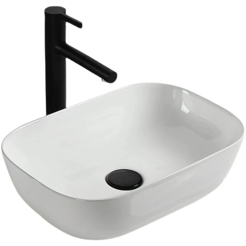 K2052A Designer Modern Thin Edge Counter Top Ceramic Hand Bathroom Sink