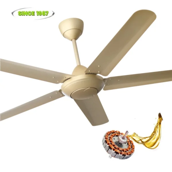 2025 NEW Modern Design AC Electric Pure Copper Motor 5 Metal Blade with Wide Sweep Delivery Strong Airflow 4Speed Remote Control