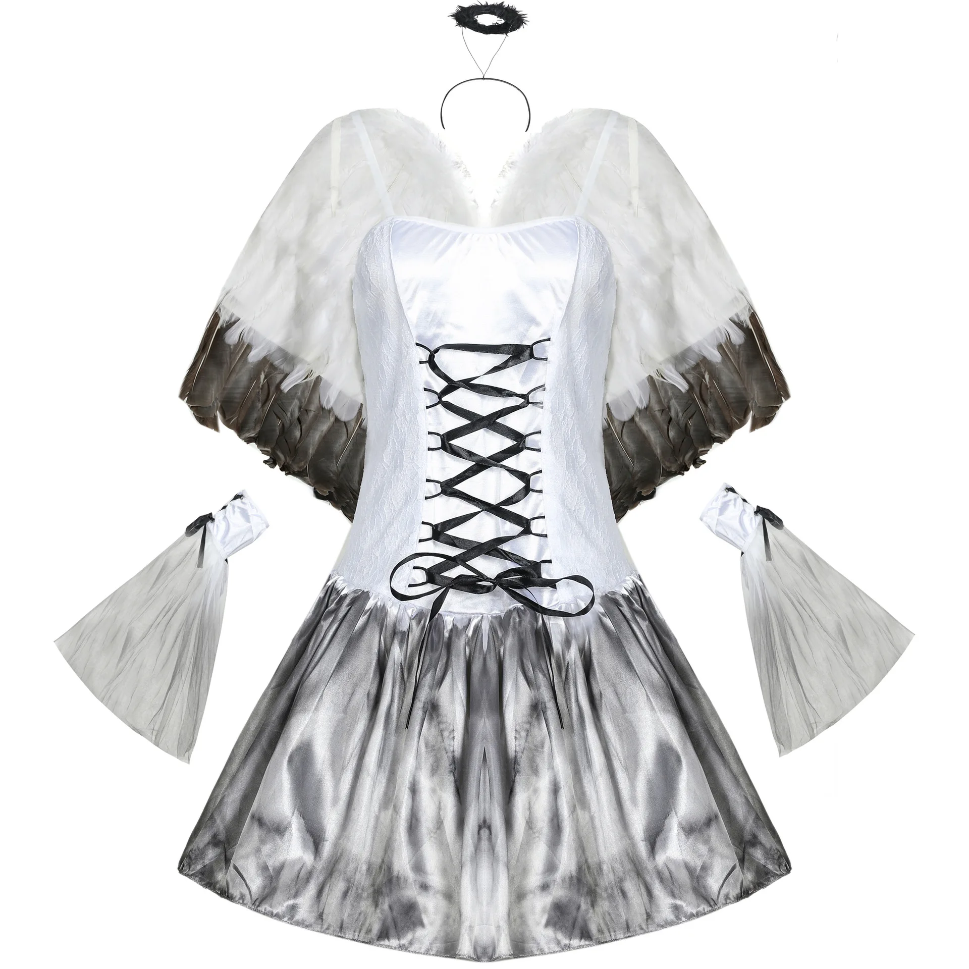 New Lady Halloween Sexy Dark Angel Costume Game Uniform Evil Angel Costume Ghost Bride Halloween Costumes For Women