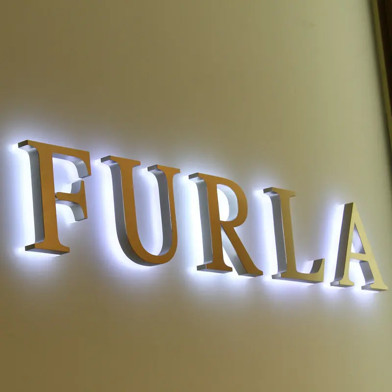 LED Illuminated Letters  Signs Adverttising Custom Made 3D Illuminated Wall Stainless Steel Letters