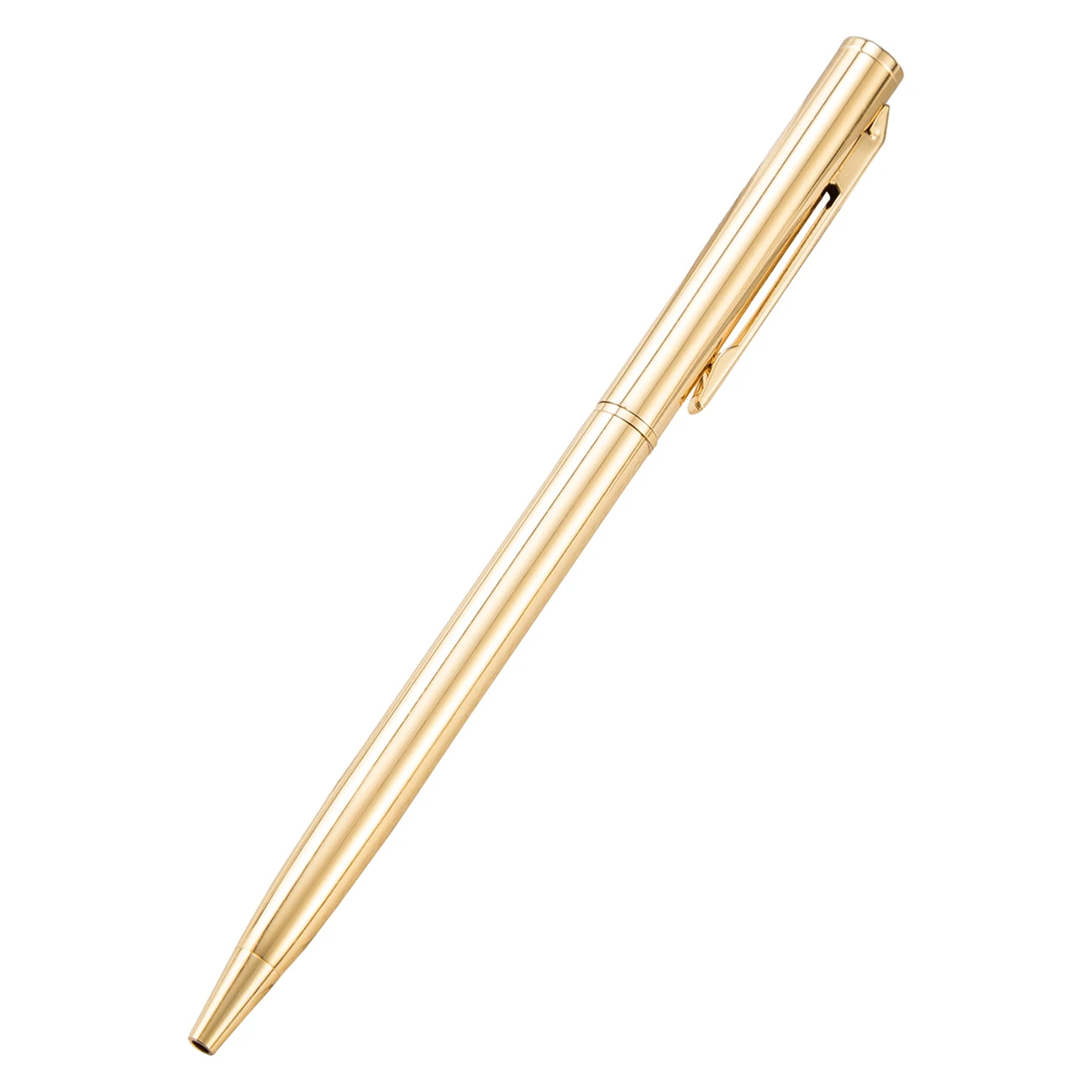 Customized Logo Rose Gold Metal Ballpoint For office Hotels gift Small MOQ Black Luxury Ball Pen Slim Custom Hotel Pens