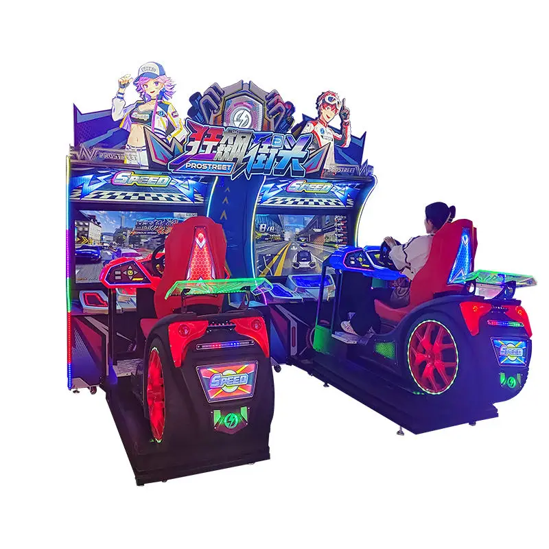 Indoor racing arcade racing machine two-person dynamic coin-operated racing machine