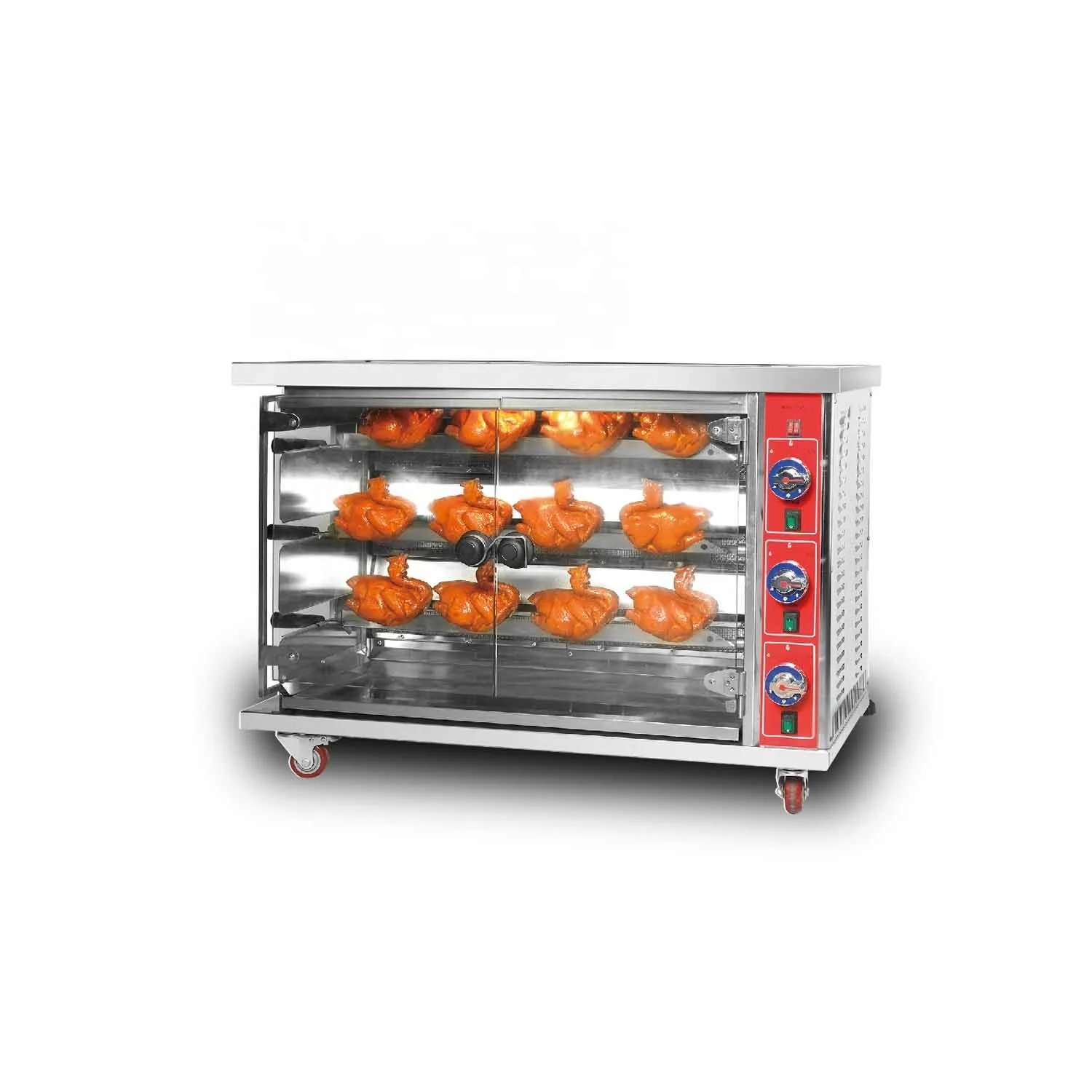 Supertise KITCHEN equipment chicken rotisserie 9 Rod oven Chicken Rotisserie Grill BBQ machine