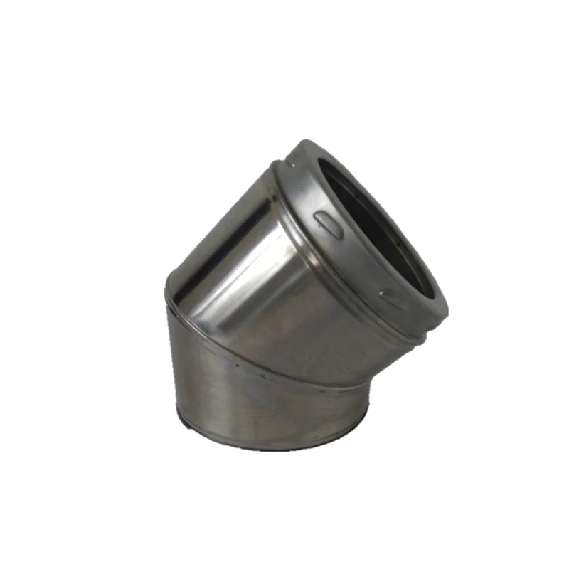 45 Degree Twin Wall SUS304/316L Stove Chimney Elbow