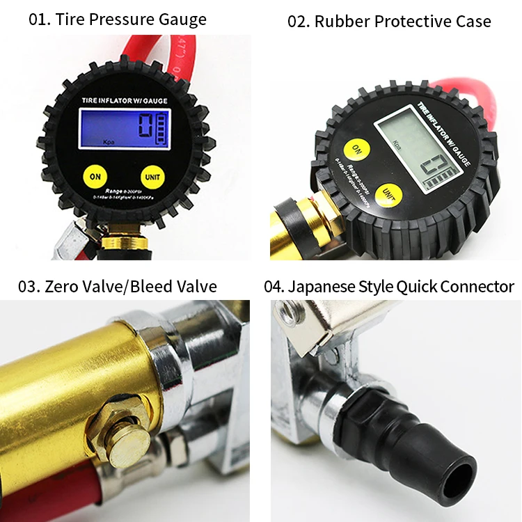 High Quality Pressure Gauge 2 Pen Type Tire Pressure Gauge Dry Pressure Gauge for Car Repairing