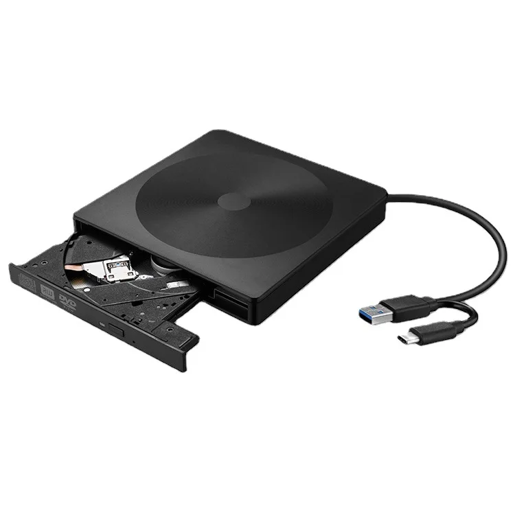 Dual interface DVD Rom Drive ultra Slim USB 3.0 CD Drive Type C CD-RM Burner DVD ROM External Optical Laptop Drive