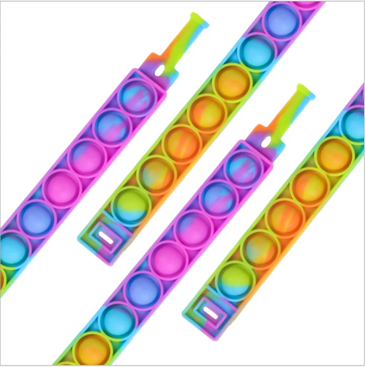 New bracelet deratization pioneer fun colored silicone bracelet wholesale educational decompression toy